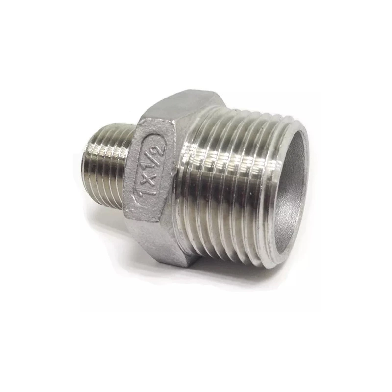 Stainless Steel Red Hex Nipples